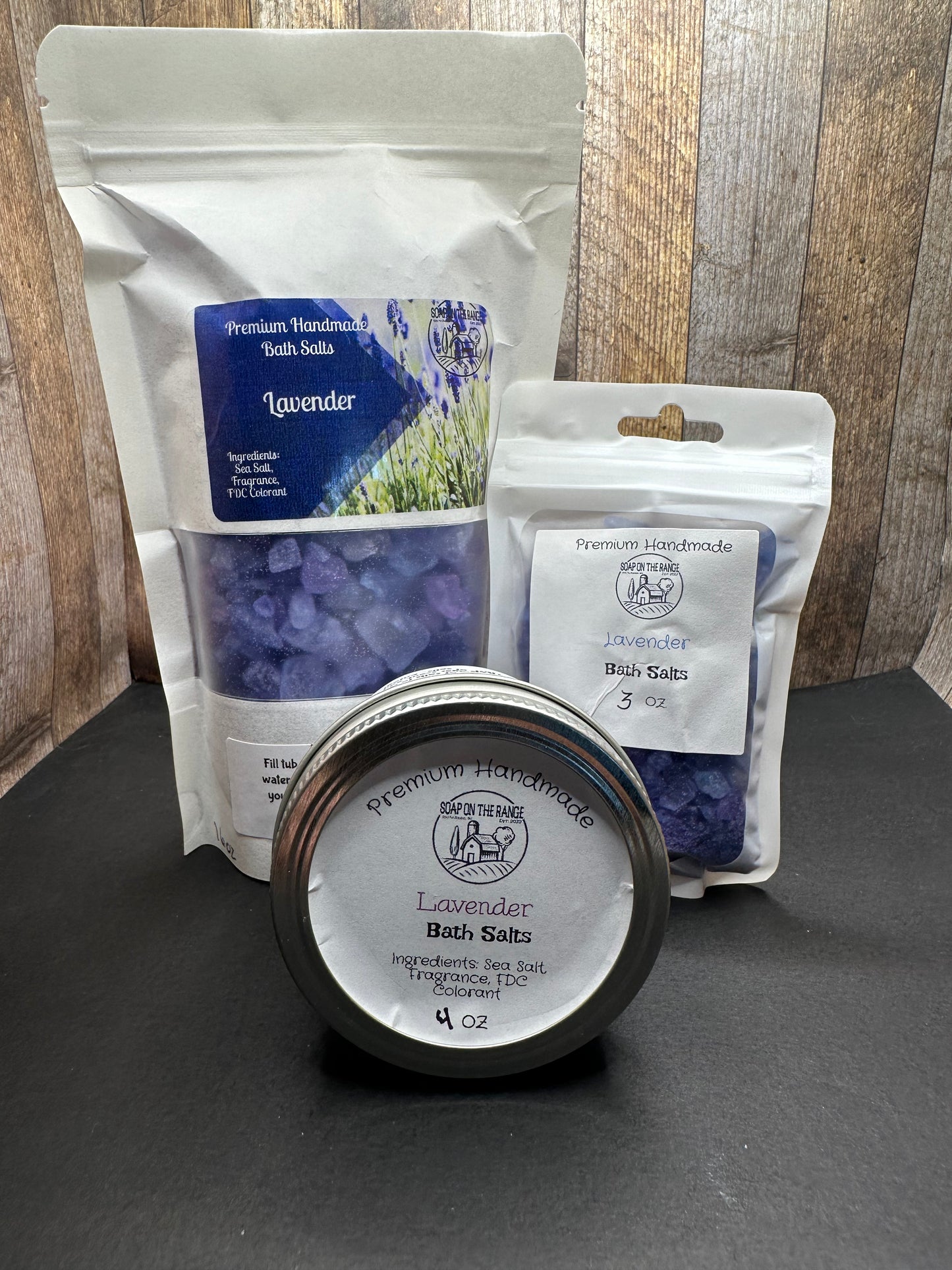 Handmade Lavender 3 oz Bath Salts